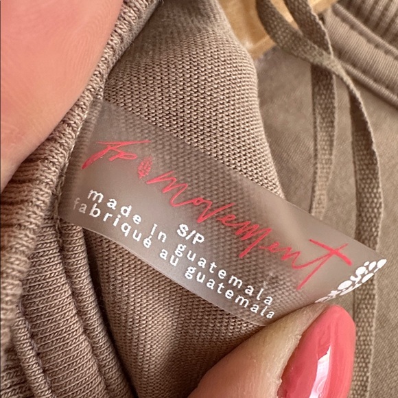 FP Movement Women’s Hot Shot Tee Romper Mocha Latte Size Small - Picture 9 of 12